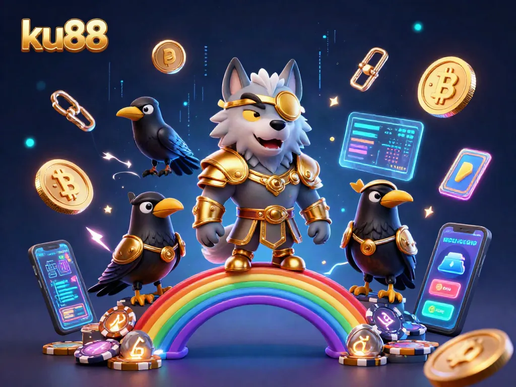Bet on ku88 with a vibrant scene showcasing a 3D Norse-inspired casino environment filled with glowing elements.