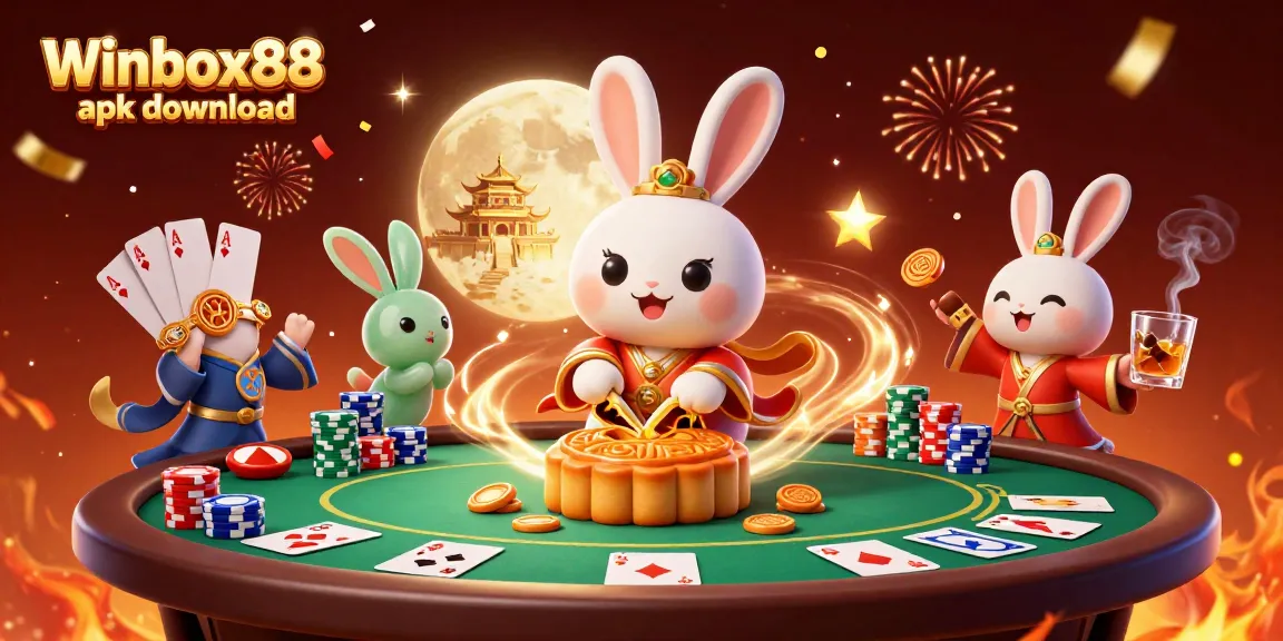 Winbox88 apk download offers an exciting gaming experience with vibrant casino elements and festive atmosphere.